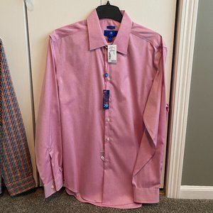 BRAND NEW - Egara Modern Fit Sport Shirt - Large - Diamond Pattern (Pink)